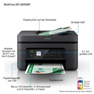 Workforce Wf-2845dwf - Color Multifunction Adf Printer  - Inkjet - A4 - Wi-Fi/ USB