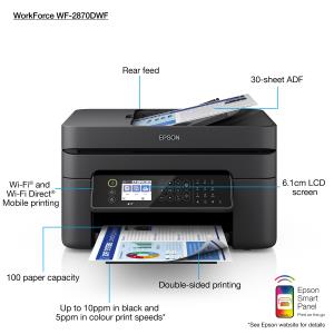 Workforce Wf-2870dwf - Color Multifunction Printer - Inkjet - A4 - Wi-Fi/ USB/ Ethernet