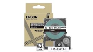 Tape Cartridge - Lk-4wbj - 12mm - Matte White/ Black 