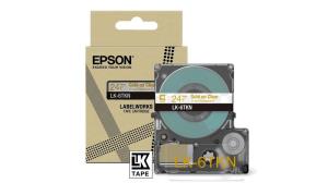Tape Cartridge - Lk-6tkn - 24mm - Metallic Clear/ Gold 