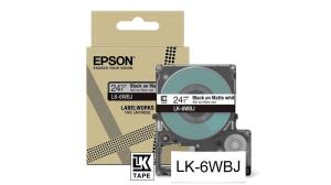 Tape Cartridge - Lk-6wbj - 24mm - Matte White/black 