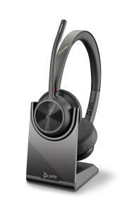 Headset Voyager 4320 Uc Microsoft - Stereo - USB-c Bluetooth With Charge Stand