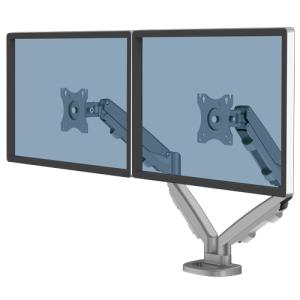 Eppa Dubbele Monitor Arm - Silver