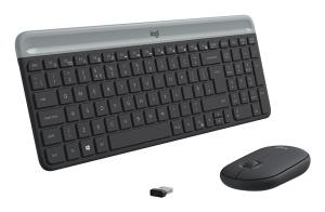 Slim Wireless Keyboard And Mouse Combo Mk470 - Graphite - Qwertz Swiss