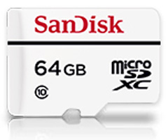 SanDisk Micro Sdxc High Endurance Video Monitoring Class10 64GB