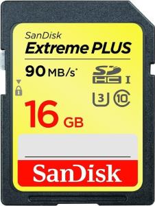 Sandisk Extreme Plus Sd Card Uhs-i Class 10 U3 Read 90mb/s Wriete 60mb/s 16GB 2pack