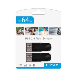 Attache 4 - 64GB USB Stick - USB 2.0 - Twinpack