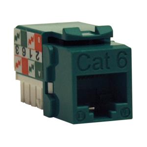TRIPP LITE Keystone Jack CAT6/cat5e 110 Style Punch Down Green