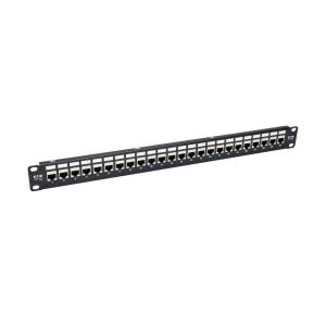 TRIPP LITE 24-Port 1U Rack-Mount STP Shielded CAT6a Feedthrough Patch Panel RJ45 Ethernet