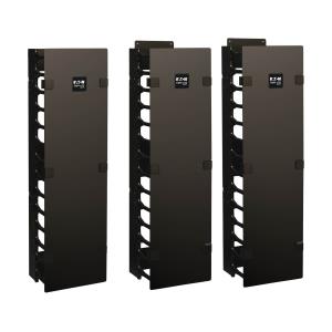 TRIPP LITE SmartRack 6in Wide High Capacity Vertical Cable Manager - Double finger duct with cover