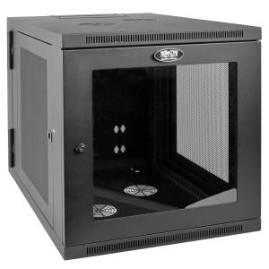 TRIPP LITE SmartRack 12U Server-Depth Wall-Mount Rack Enclosure Cabinet with Clear Acrylic Window Hinged Back