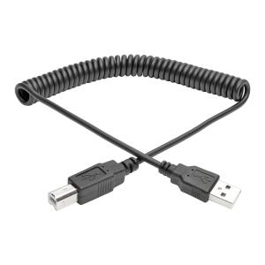 TRIPP LITE USB 2.0 Hi-Speed A/B Coiled Cable (M/M) 6 ft 1.8m
