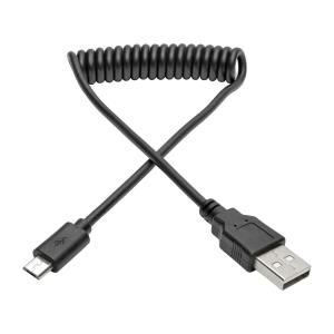 TRIPP LITE USB 2.0 Hi-Speed A to Micro-B Coiled Cable (M/M) 6 ft 1.8m