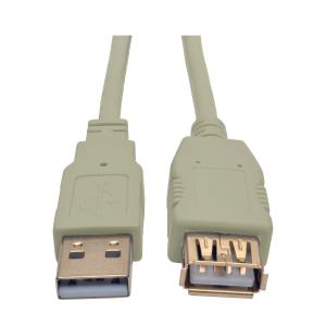 TRIPP LITE USB 2.0 Hi-Speed Extension Cable (M/F), Beige, 6 ft 1.8m
