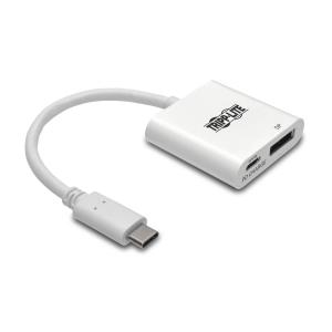 TRIPP LITE USB 3.1 Gen 1 USB-C to DisplayPort 4K Adapter with USB-C PD Charging Port, Thunderbolt 3 Compatible, 4K @60Hz