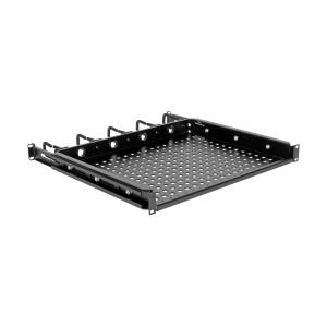 TRIPP LITE Cantilevered Steel Rack Shelf - 1U, Vented, Integrated Cable Rings, 14.2 in. Deep, Holds up to 50 lb