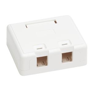 TRIPP LITE Surface-Mount Box for Keystone Jacks - 2 Ports, White