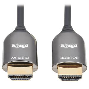 TRIPP LITE 8K HDMI Plenum-Rated Fiber Active Optical Cable (AOC) - 8K UHD @ 60 Hz HDR M/M Black 10m