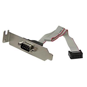 Header Slot Plate With Low Profile Bracket 9-pin Serial To 10-pin                                   