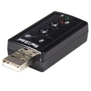 Virtual 7.1 USB Stereo Audio Adapter External Sound Card - IcUSBaudio7                              