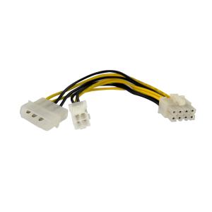 Cable Adapter 6in 4 Pin To 8 Pin Eps Power With Low Profile4 F/m                                             