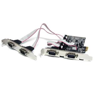 Pci-e Rs232 Serial Adapter Card With 16550 Uart 4 Port                                              