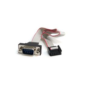 Serial To 10pin Header Panel Mount Cable 16in/9pin                                                  