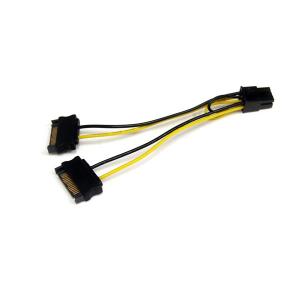 SATA Power To 6 Pin Pci-e Video Card Power Cable Adapter 6in                                        