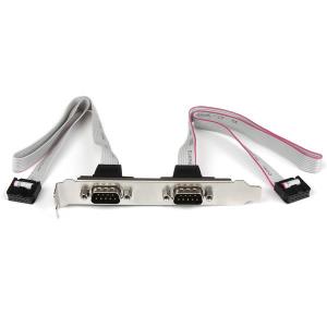 Dual Serial Port Header And Bracket - Db-9 To 10 Pin mboard                                         