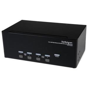 KVM Switch 4 Port Triple Monitor DVI With USB And Audio                                             