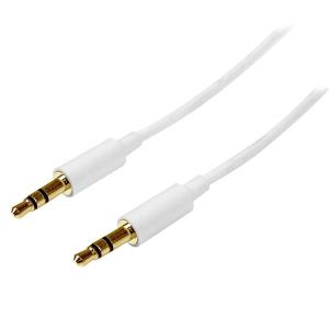 Audio Cable Slim 3.5mm Stereo - Male To Male 2m White                                               