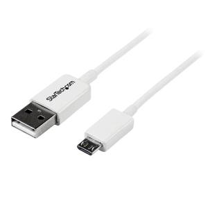 USB A To Micro B Cable - Charging Data Cable 1m White                                               