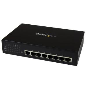 Unmanaged Industrial Gigabit Power Over Ethernet Switch 8 Port 802.3af/at Poe+ - Wall Mountable     