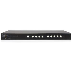 KVM Switch 4 Port DVI USB With Dual DVI Console And Quad-view 4-in-1 Display                        