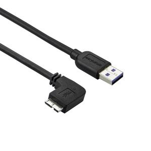 Slim Micro USB 3.0 Cable - M/m - Left-angle Micro-USB - 0.5m                                        