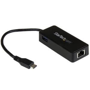 USB-C To Gigabit Network Adapter With Extra USB 3.0 Port                                            