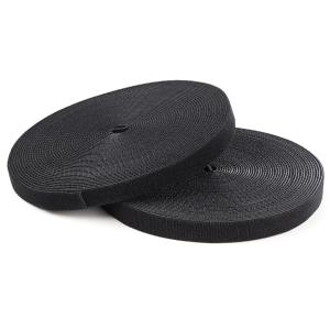 Hook & Loop Self Gripping Cable Straps - Black - 30.50m Roll