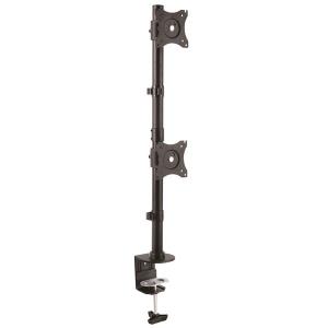 Dual Monitor Mount - Vertical For Monitors Up To 27in - Steel                                       