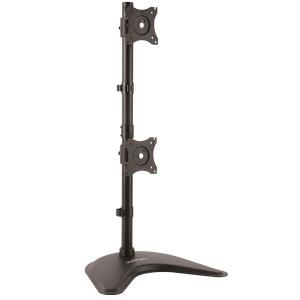Dual Monitor Stand - Vertical For Monitors Up To 27in - Steel                                       