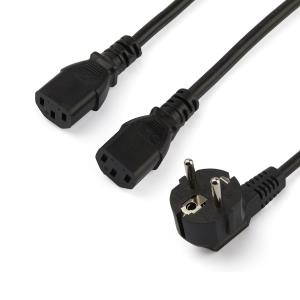 Power Cord C13 Y Splitter  Schuko Cee7 To 2x C13 2m 