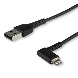 Cable USB To Lightning Mfi Certified 1m Black Angled 