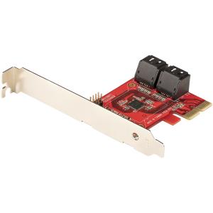 SATA Pcie Card - 4 Port Pcie SATA Expansion Card - 6gbps - Low/full Profile - Stacked SATA Connectors - Asm1164 Non-raid 