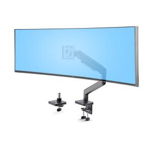 Monitor Desk Mount For Up To 49in Ultrawide Curved Screens Max 44lb - Mechanical Spring Arm - C-clamp/grommet - Tool-less Adjustment 