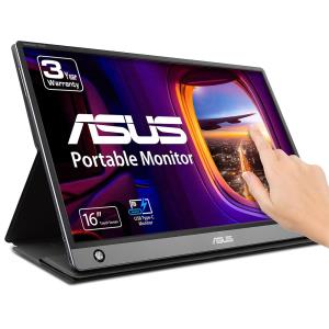 Portable USB-C Monitor - ZenScreen MB16AMT - 16in Touch - 1920x1080 (FHD) - Dark Gray