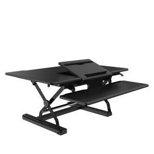 Sit Stand 36in Desk Workstation Laptop Riser Ht Adjust 5-17in