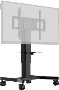 Single Column Electric Floor Lift On Wheels With Easy Mount Brackets And Laptop Shelf 43in-65in 800x600 mm