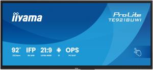 Large Format Display - Prolite TE9218UWI-B1AG - 92in Touch - 3840x2160 (UHD) - Black