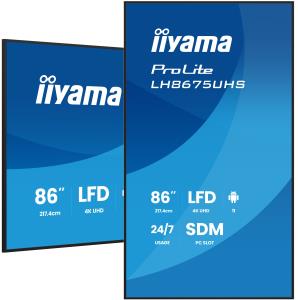 Digital Signage Display - ProLite LH8675UHS-B2AG - 86in - 3840x2160 (UHD) - Black