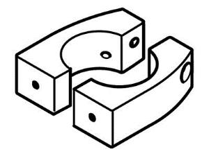 Split Pole Mount Bracket 1.5in Aluminum                                                             