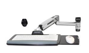 Lx Sit-stand Wall Mount Keyboard Arm (polished Aluminum)                                            